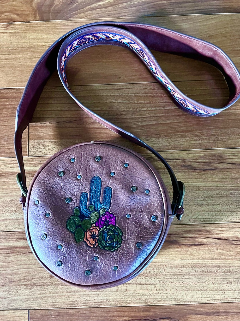 Southwestern Round Crossbody Bag